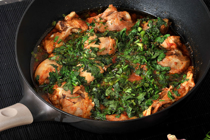 Chicken with Herbs (Chakhokhbili) - Darra Goldstein